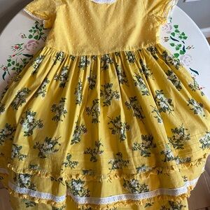 Matilda Jane Yellow Floral Ruffle Dress